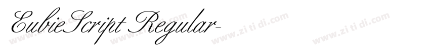EubieScript Regular字体转换